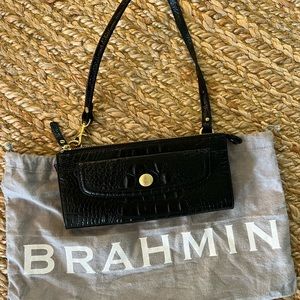 Black Brahmin wristlet